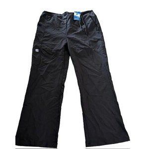 Spectrum Scrub Pants Black XL Bottoms Uniform Elastic Drawstring Unisex New NWT